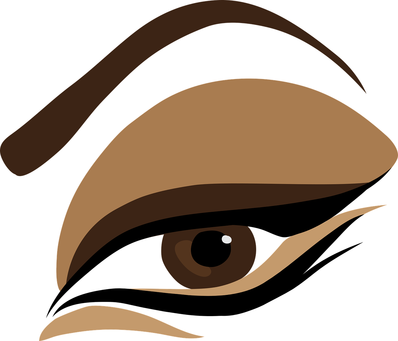 Makeup Woman Brown Brown Eyes PNG.