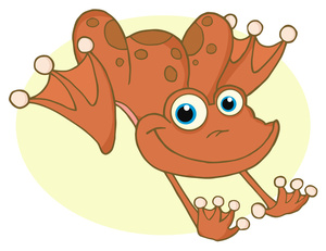 Brown frog clipart.