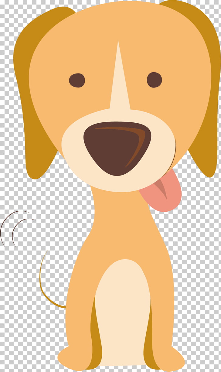 Puppy Dog Illustration, cute brown puppy PNG clipart.