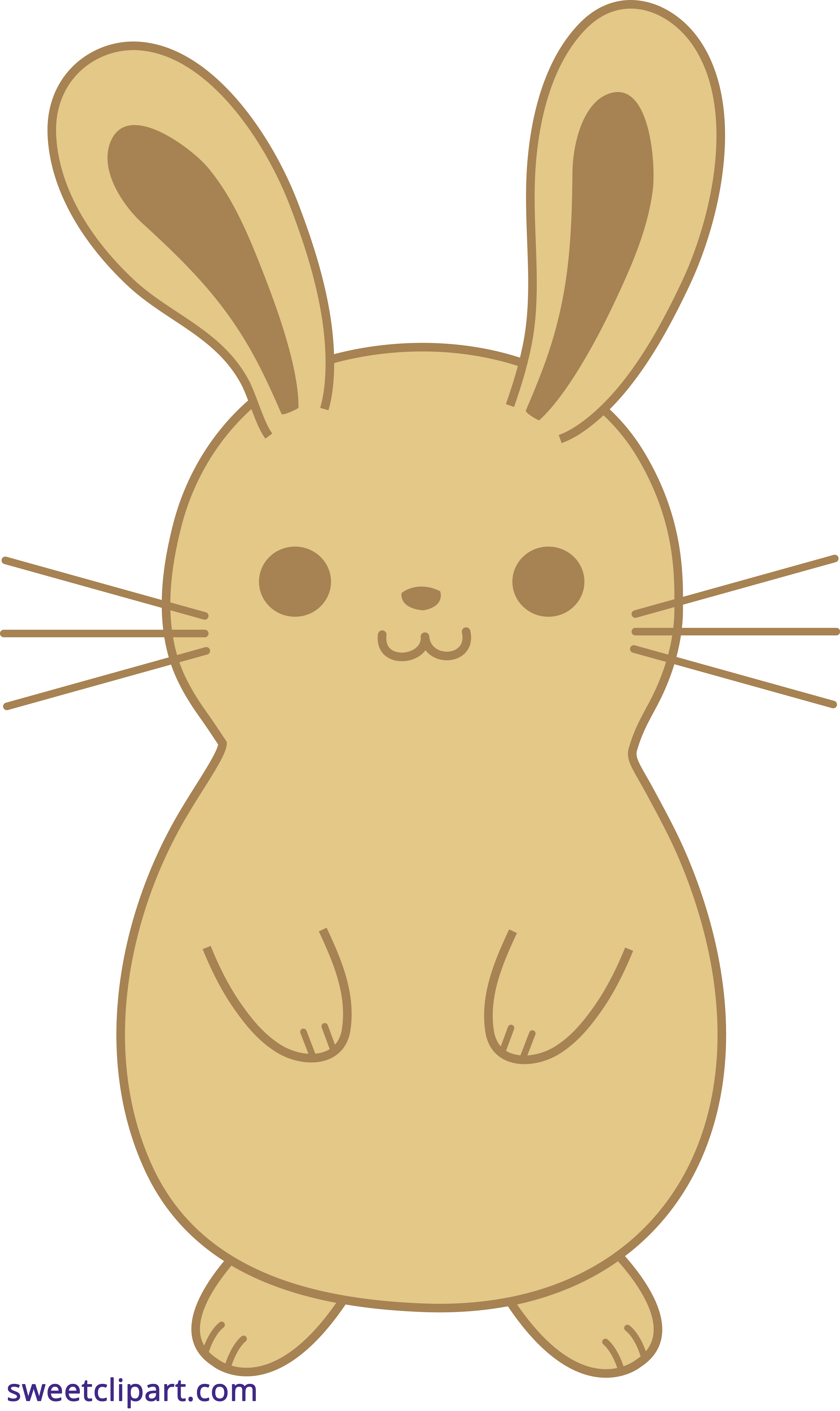 Bunny Rabbit Cute Brown Clipart.