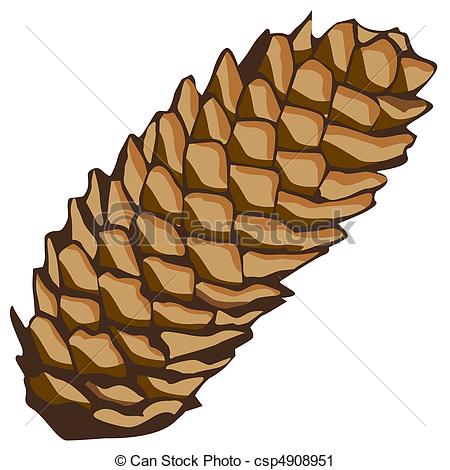 Vector Clip Art of spruce cone.