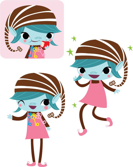 Girl Scout Brownie Elf Clipart.