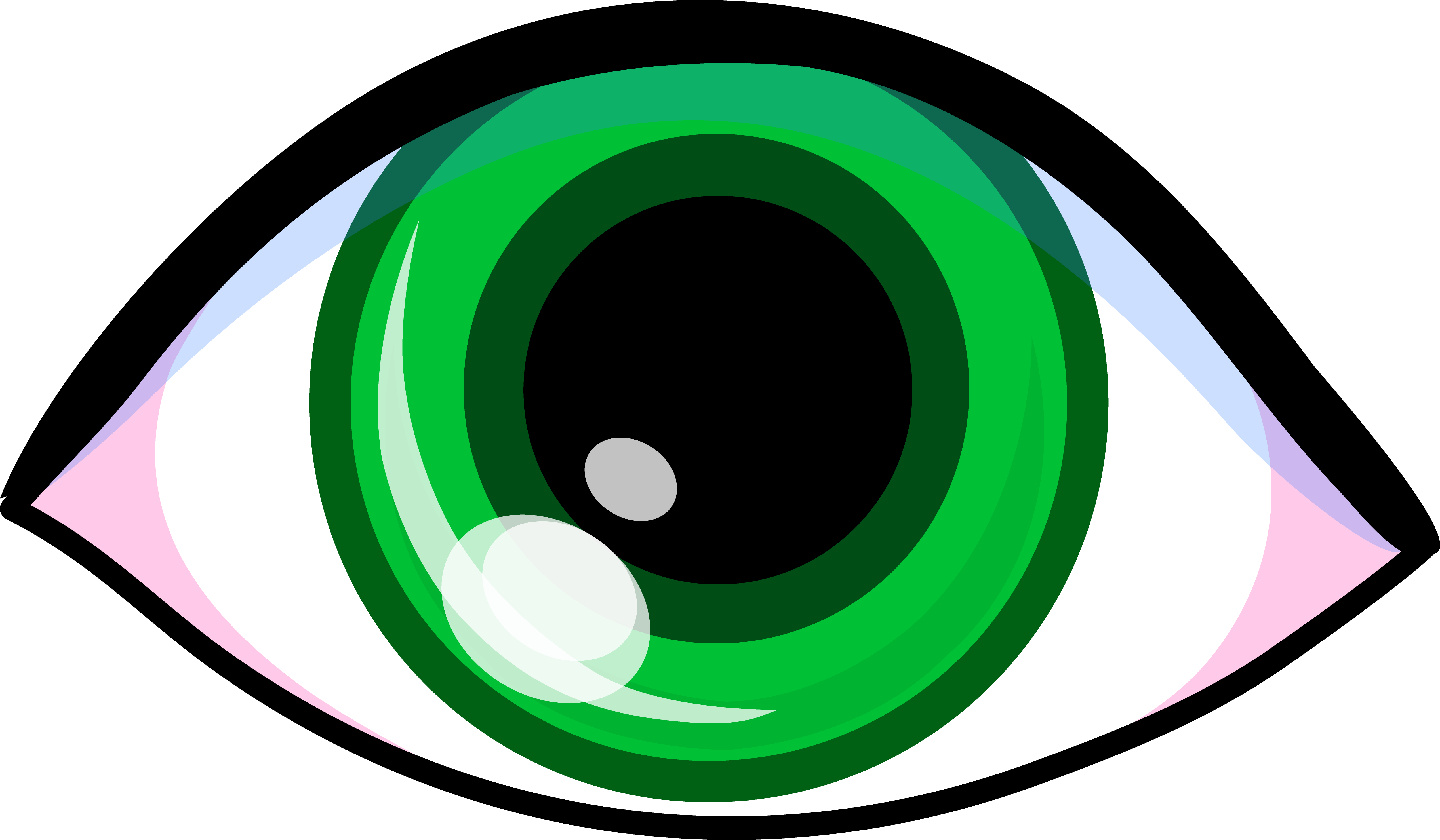 Clipart of brownish green eye.