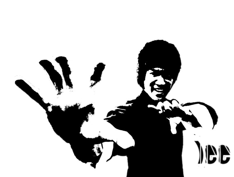 Clipart of bruce lee.