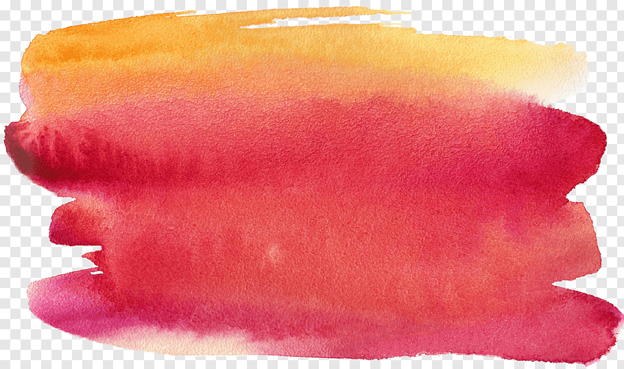 Red watercolor brush effect free png.