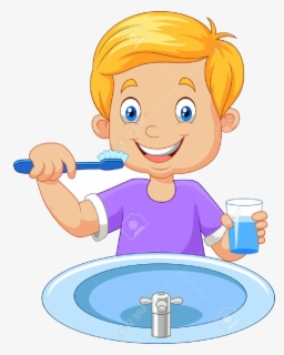 Free Brushing Teeth Clip Art with No Background.