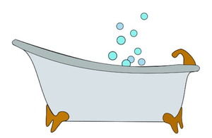 Bubble Bath Tub Clipart.