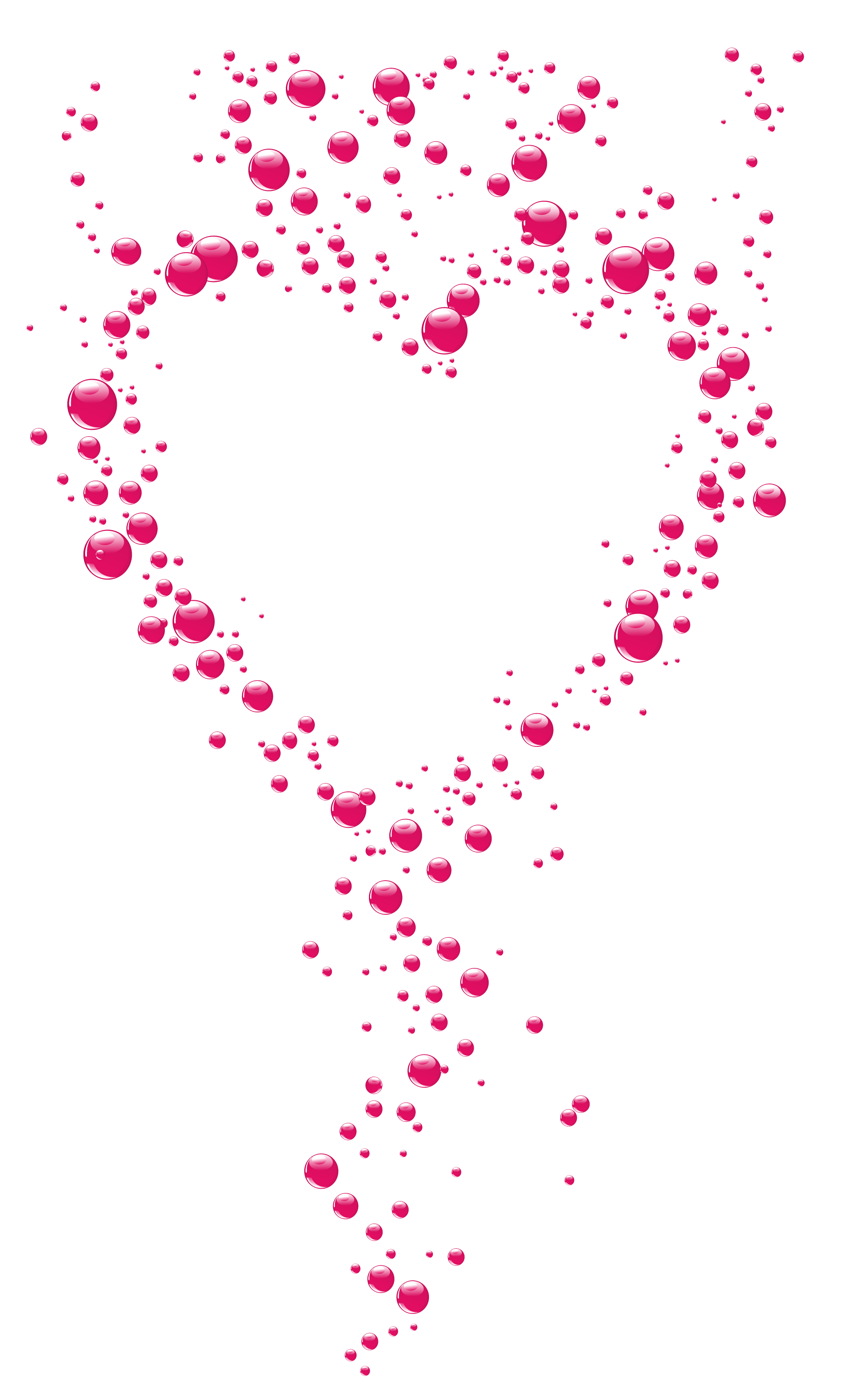 Transparent Pink Bubble Heart PNG Clipart.