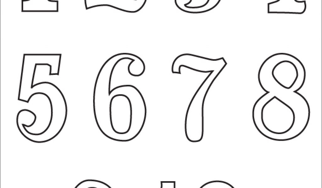 Coloring Pages Free Printable Bubble Number 1