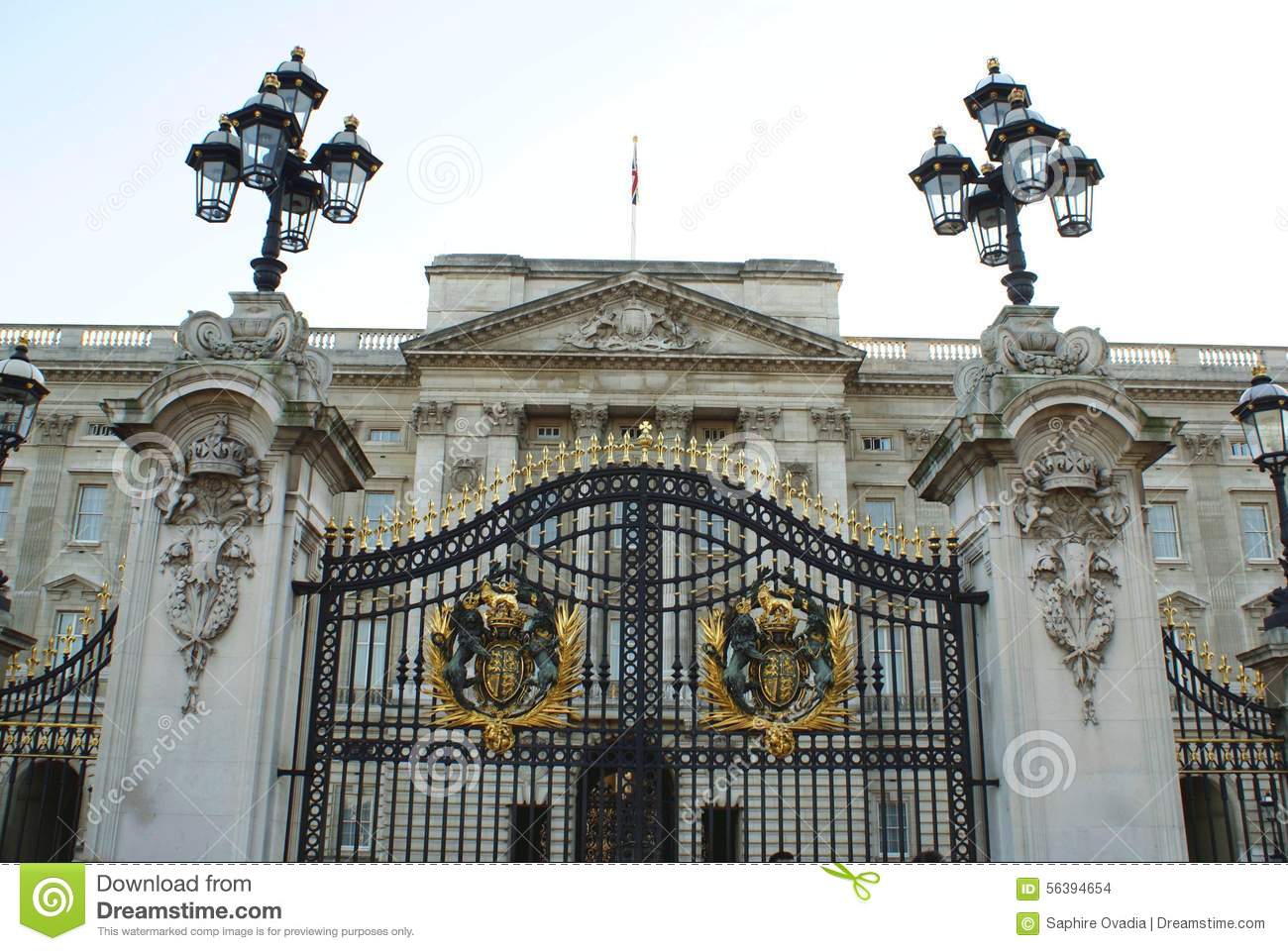 Buckingham Palace Gate London England Royalty Free Stock Photos.