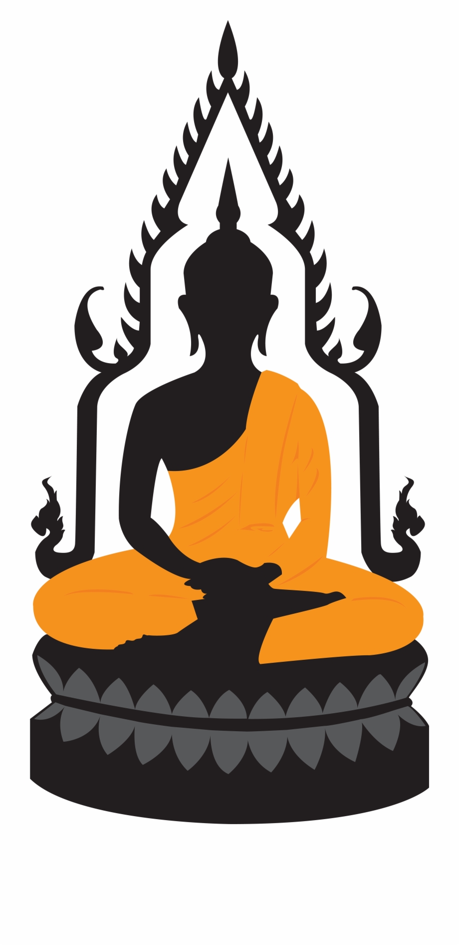 Buddha Lotus Statue Png Clip Art.