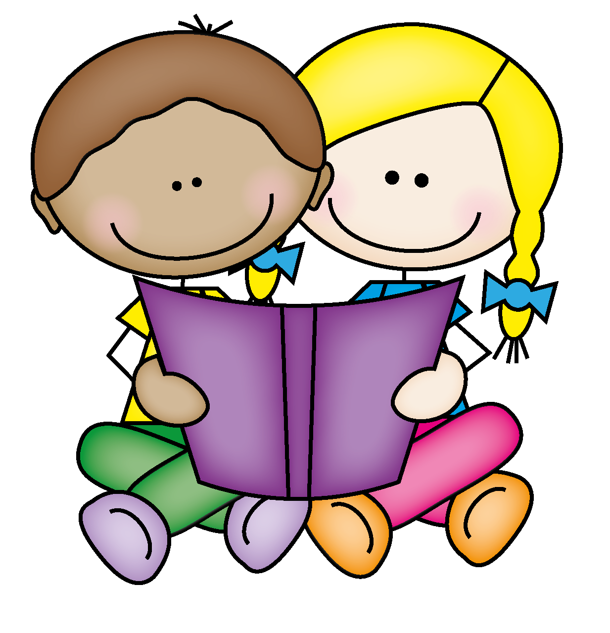 Buddy Reading Clipart.