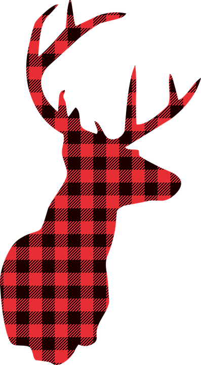 Deer Christmas Lumberjack Buffalo.