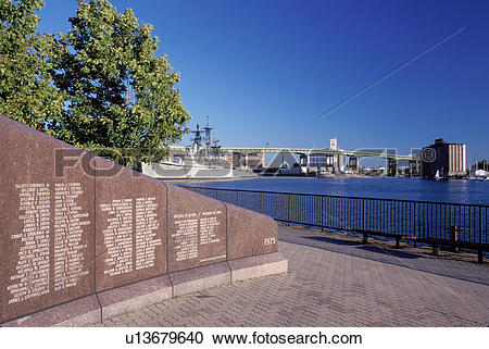Stock Photography of Buffalo, New York, NY, Buffalo River, Naval.