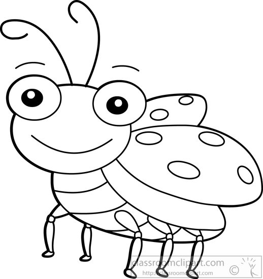 Insect Black And White Clipart.