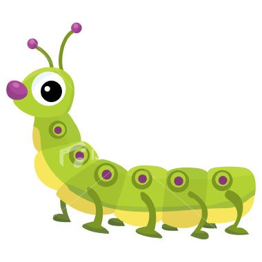 Cute caterpillar Royalty Free Stock Vector Art Illustration.