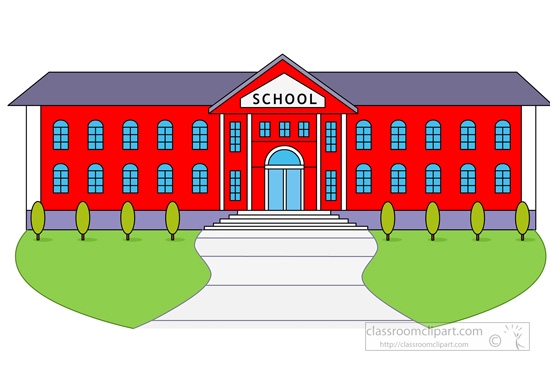 School With Philippine Flag Clipart.