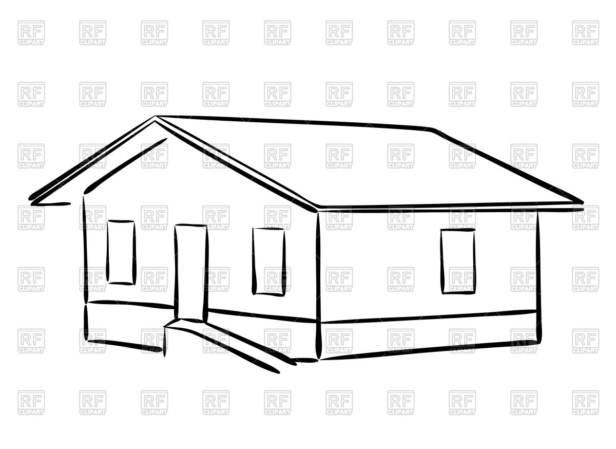 Outline of house Vector Image #75906.