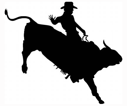 Animated Bull Rider Clipart.