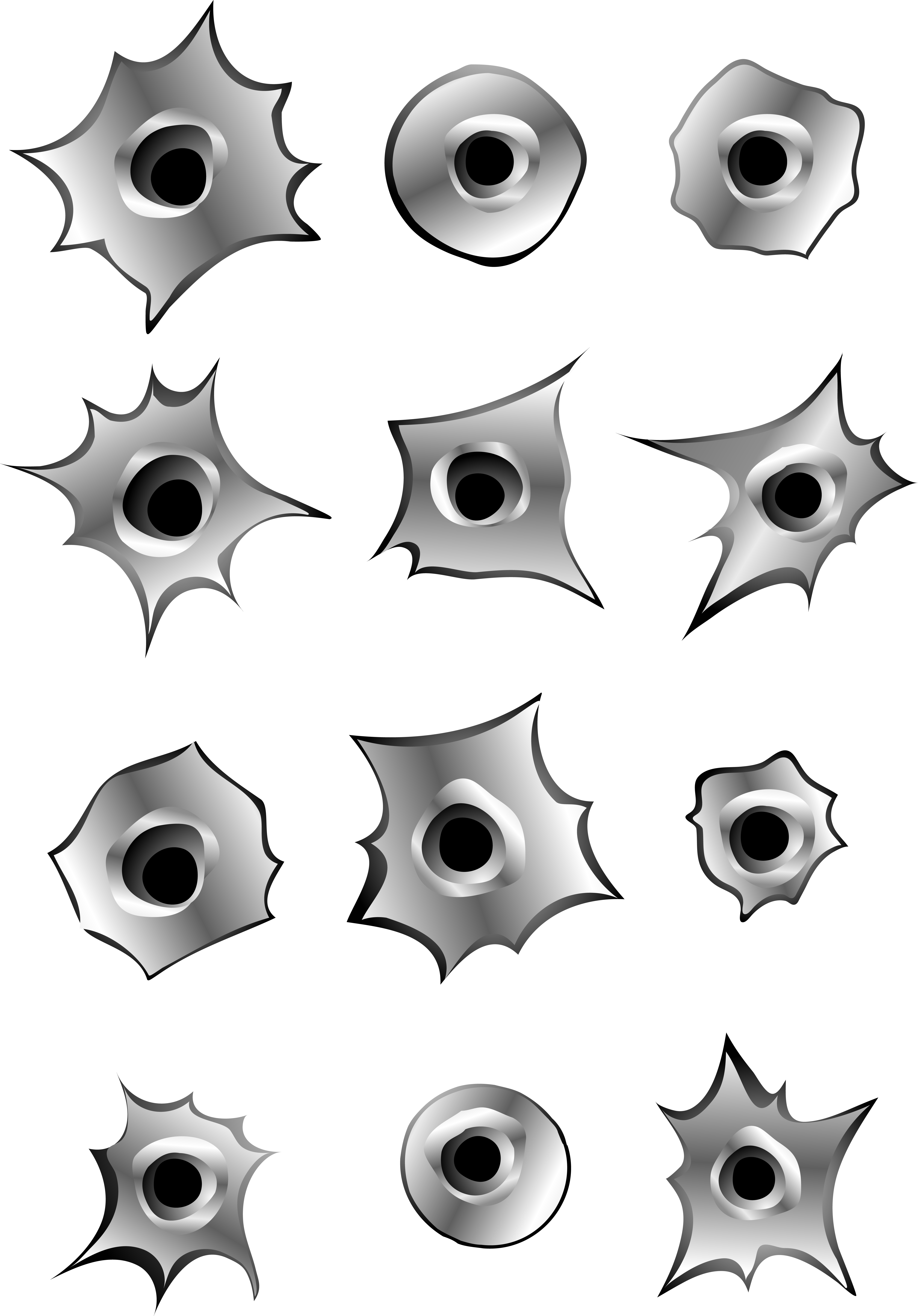 Bullet holes silhouette clipart free.