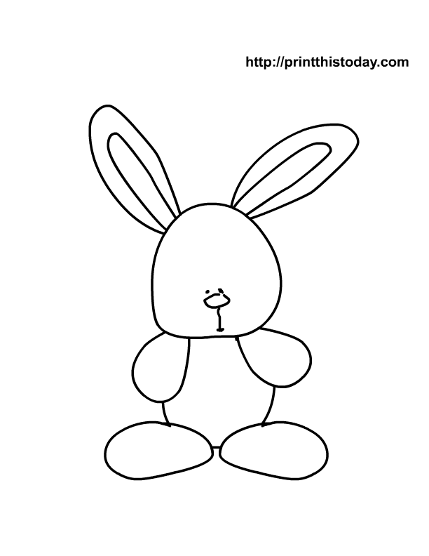 Rabbit Outline Drawing at GetDrawings.com.