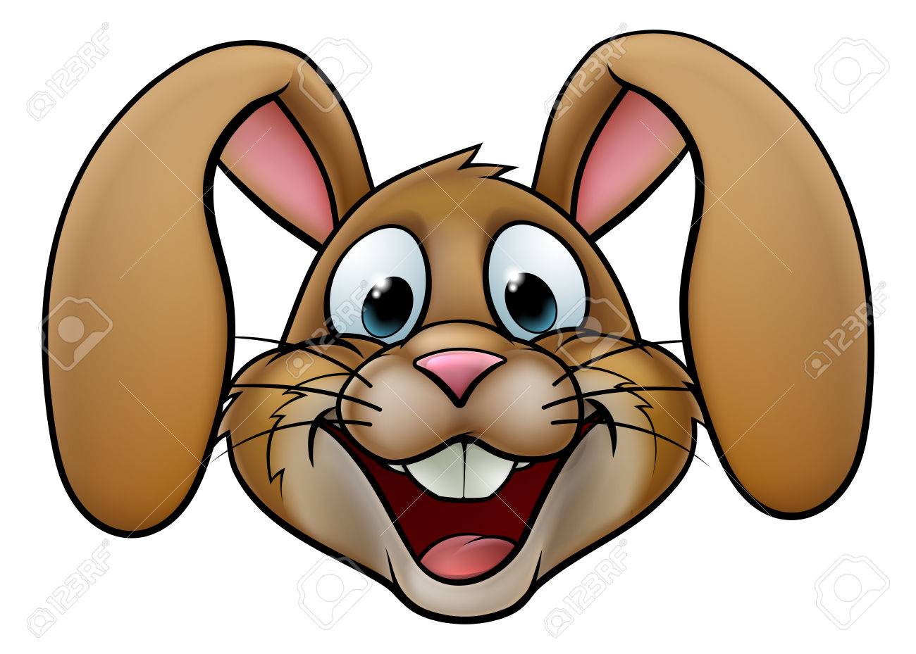 Cartoon Bunny Face Images ~ Rabbit Bunny Cartoon Vector Graphic Vectors ...