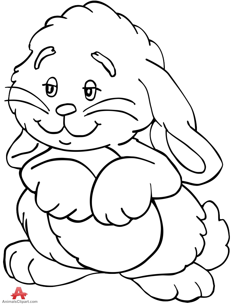 Bunny Face Black And White Clipart : Easter bunny face * pink and black