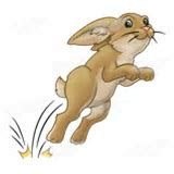 Bunny hopping clip art.