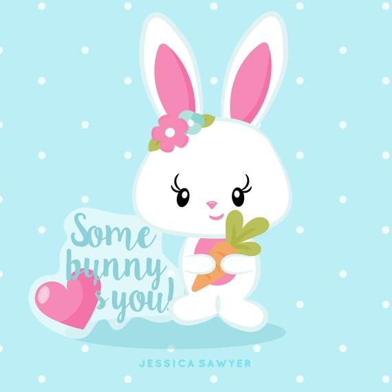 INSTANT DOWNLOAD Easter Bunny Clipart and Vectors for.