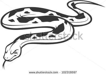 Burmese Python Clipart.