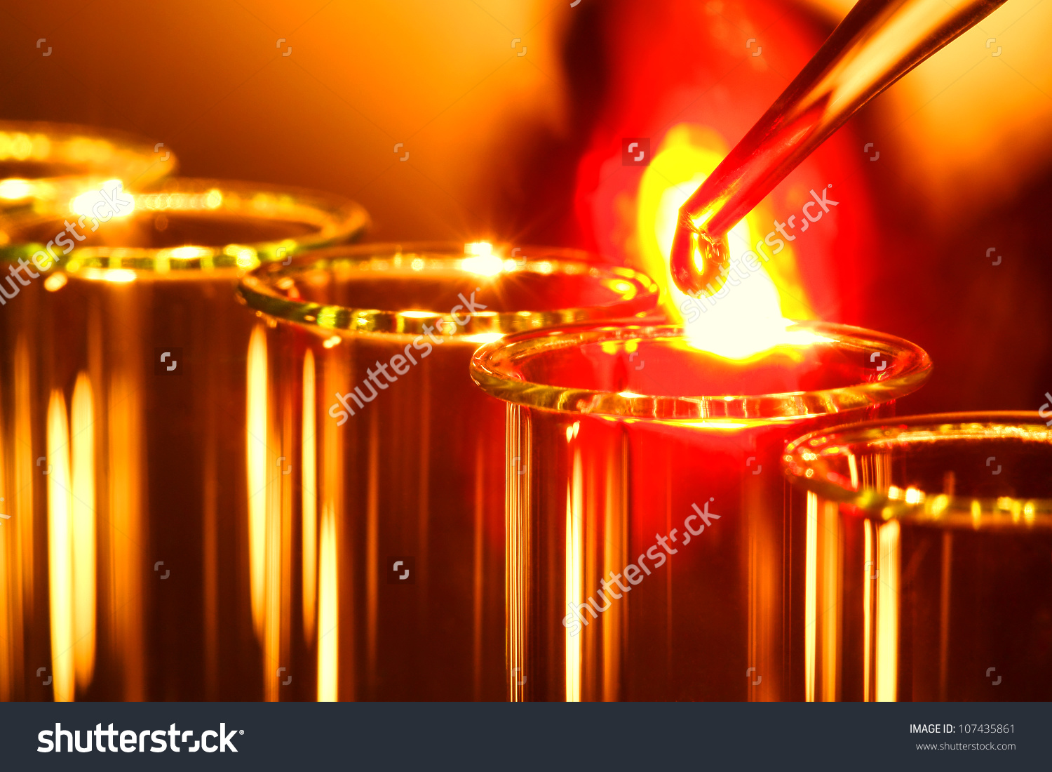 Laboratory Pipette Drop Burning Hot Melting Stock Photo 107435861.