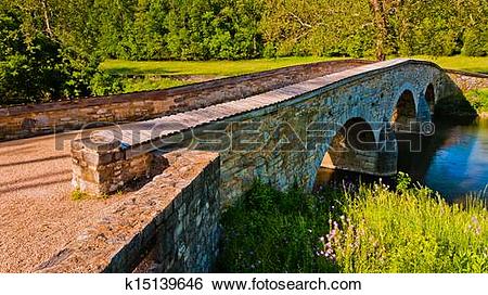 Stock Images of Burnside Bridge, in Antietam National Battlefield.