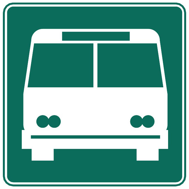 Bus stop vector sign.