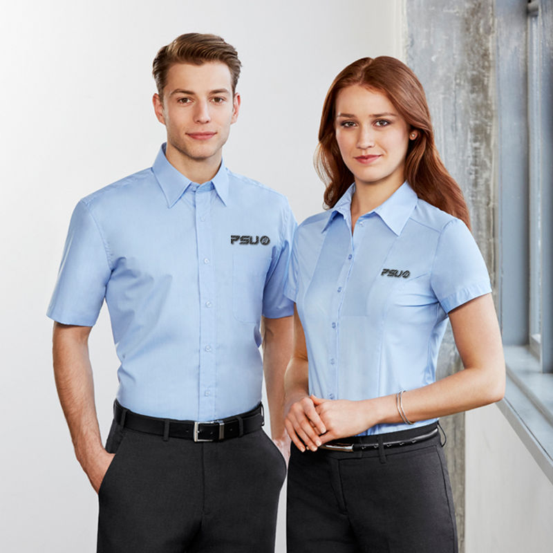 S122MS Chevron Embroidered Business Shirts.