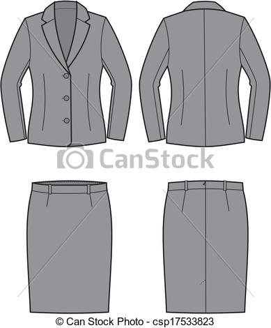Women Business Suit Clipart.