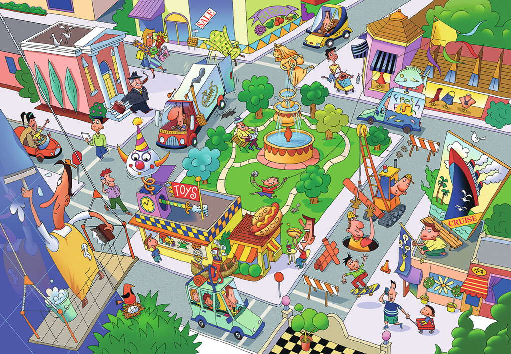 This part of town. City to describe. Busy Street in the City for Kids. Describe a City. Наш город cartoon.