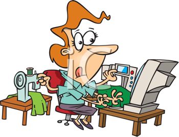 Busy Mother Clipart.