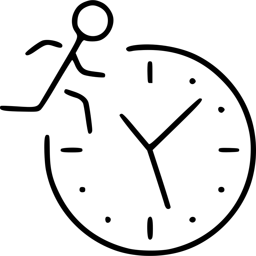 Time Management Business Development Busy Movement Running Svg Png.