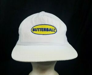 Vtg Butterball Turkey Hat Discolored Strapback Nylon Cap.