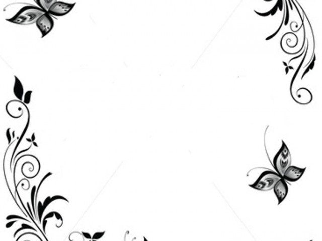 butterfly border clipart black and white 15 free Cliparts | Download