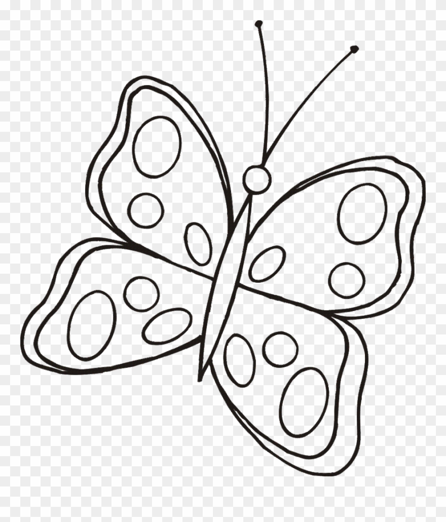 Cute Butterfly Line Drawing Clipart Drawing Butterfly.