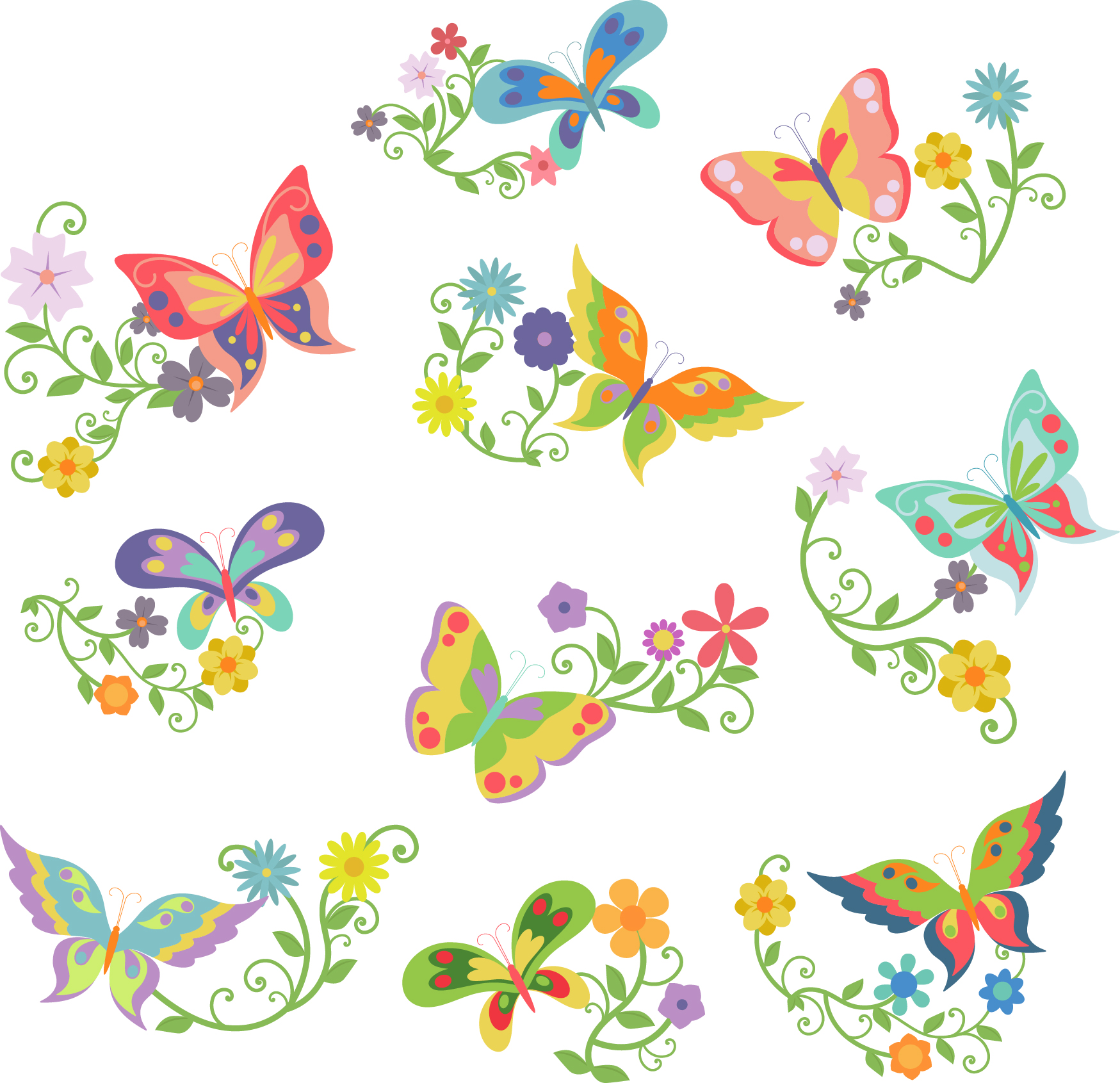 Butterfly flower clipart 5 » Clipart Station.