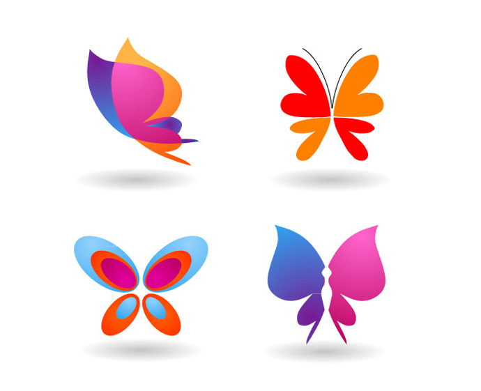 Butterfly Logo Elements.