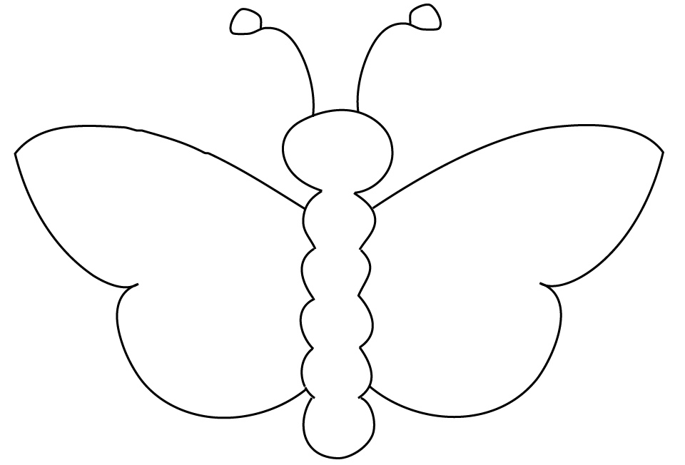 Showing post & media for Cartoon butterfly outline clip art.