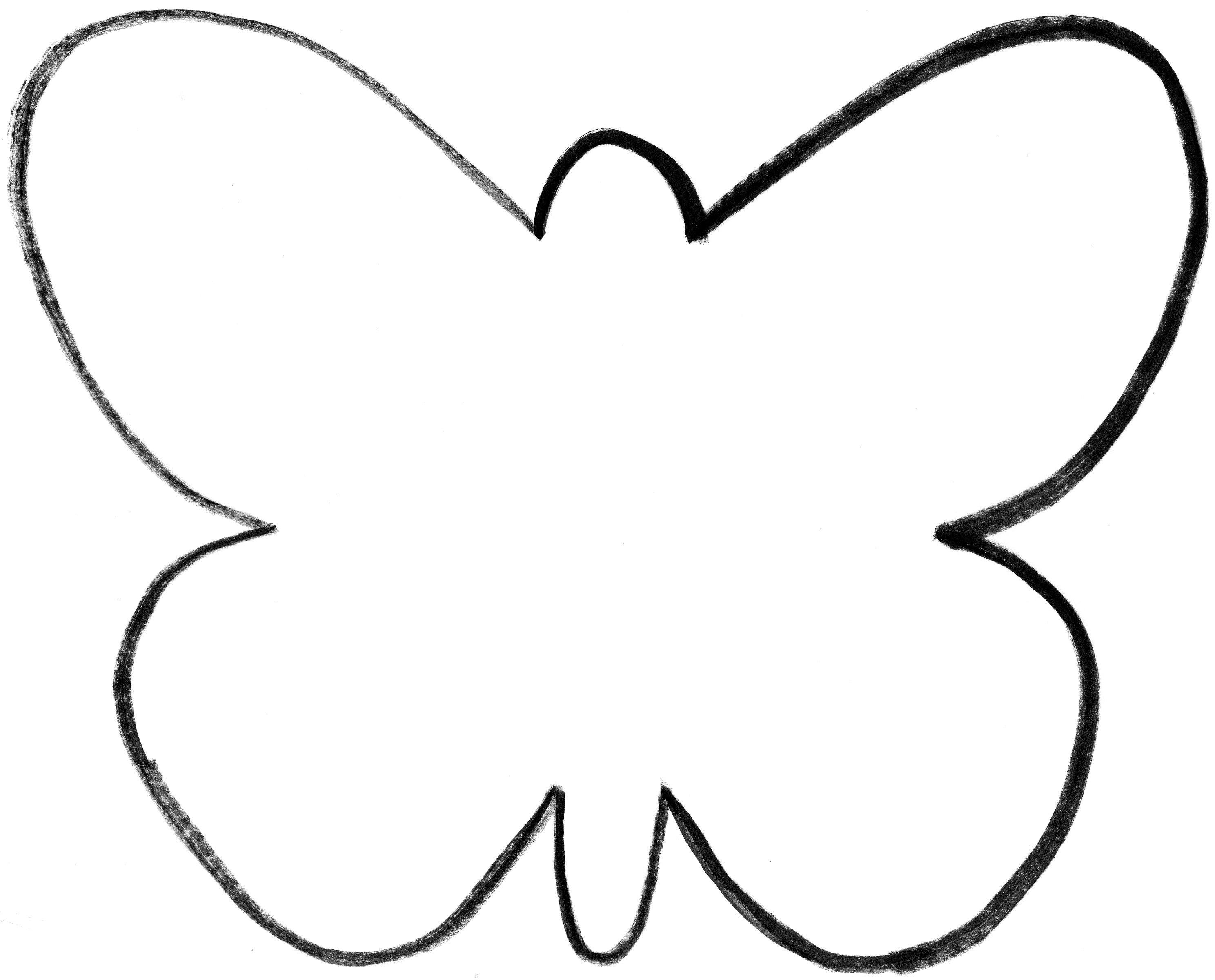 Outline Template Butterfly Clip Art