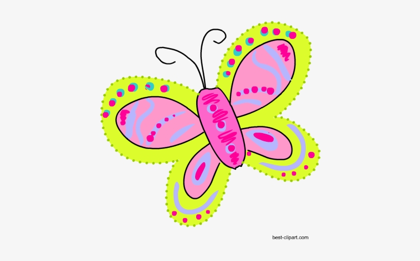 Colorful Butterfly Png Clip Art Image.