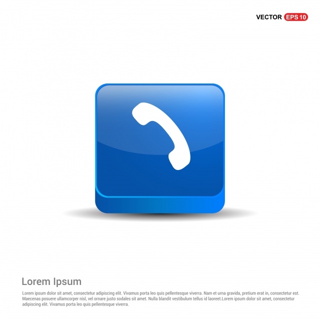 Phone Receiver Icon 3d Blue Button, Business, Button, Call PNG and.