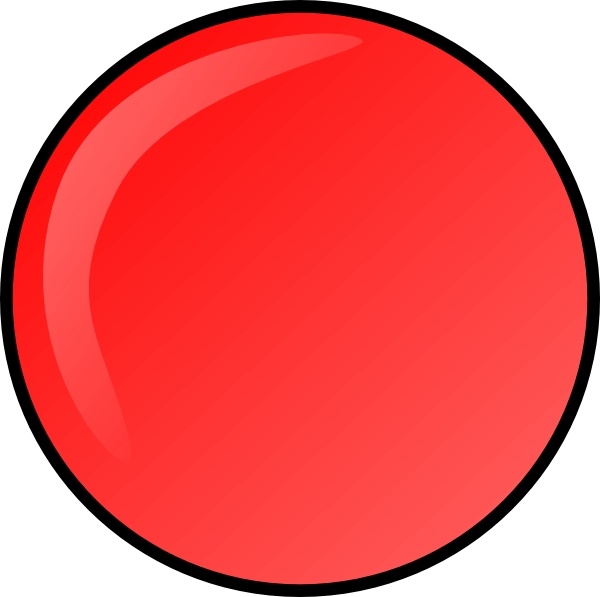 Red Round Button clip art Free vector in Open office drawing svg.