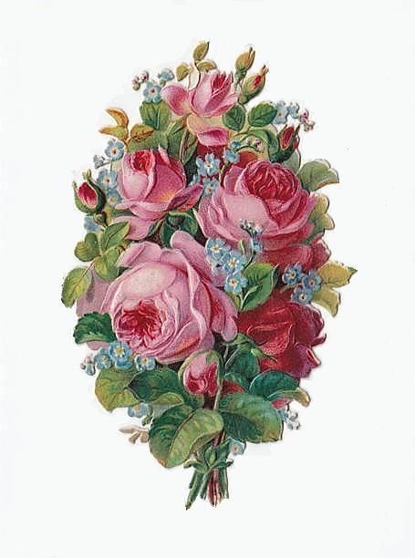 bumble button: Victorian Rose clip art for labels and frames from.
