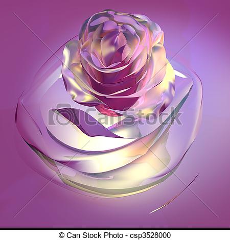 Stock Illustration of rose button.